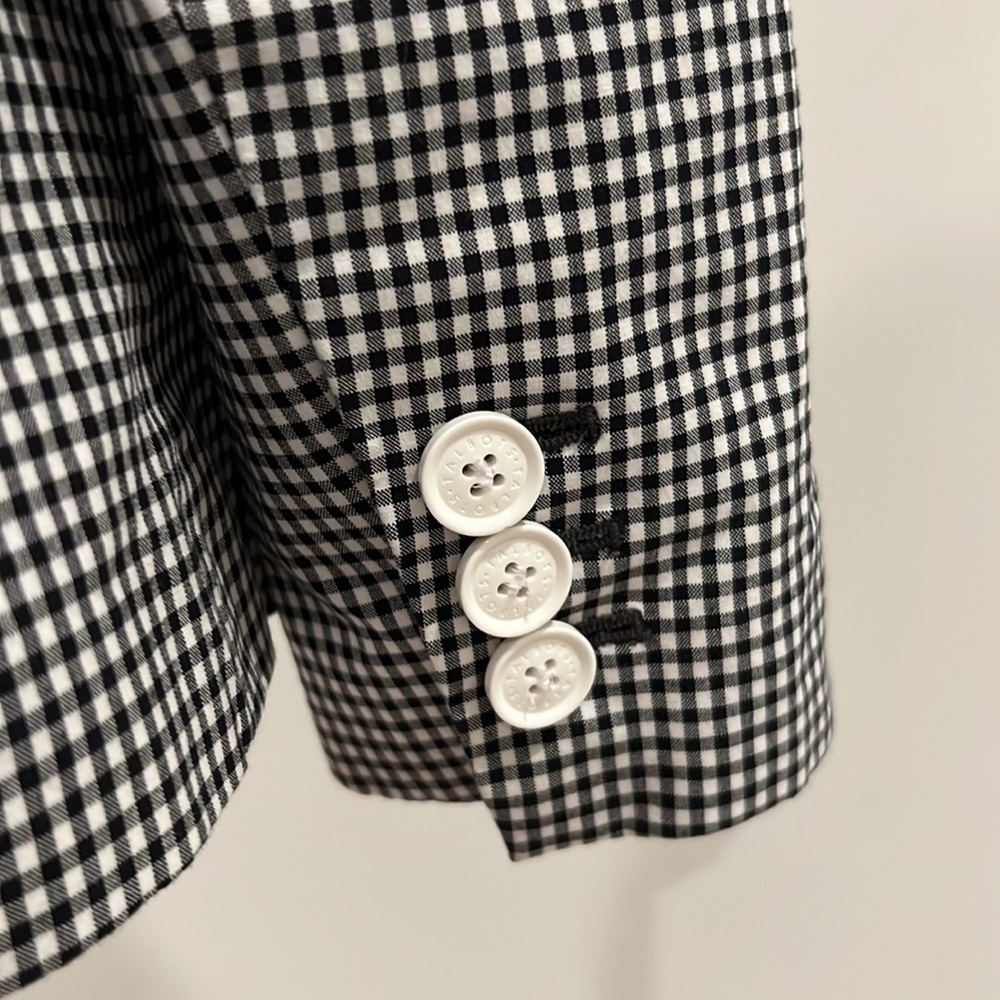 Talbots Gingham Patterned One Button Blazer - image 5